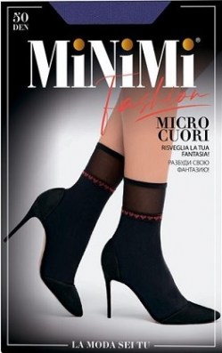 купить Носки женские MINIMI MICRO CUORI 50 (сердечки) в интернет-магазине